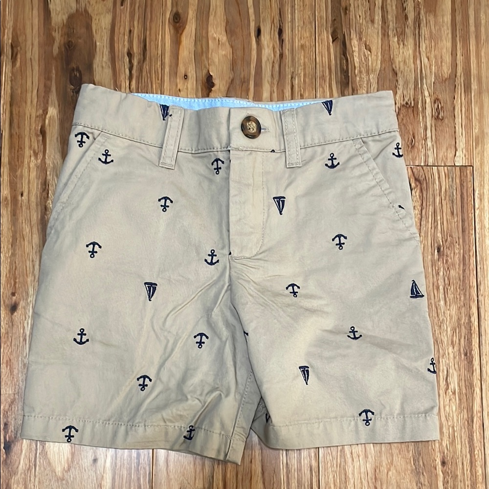 Carters Tan Shorts with Nautical Print